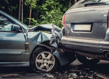 car wreck, two cars, rear ended